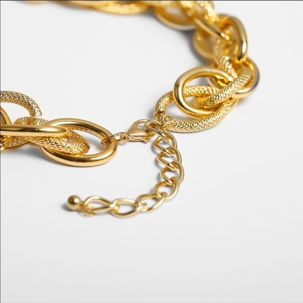 New 18k Gold Choker Cuban Chunky Chain Necklace - Picture 8 of 8